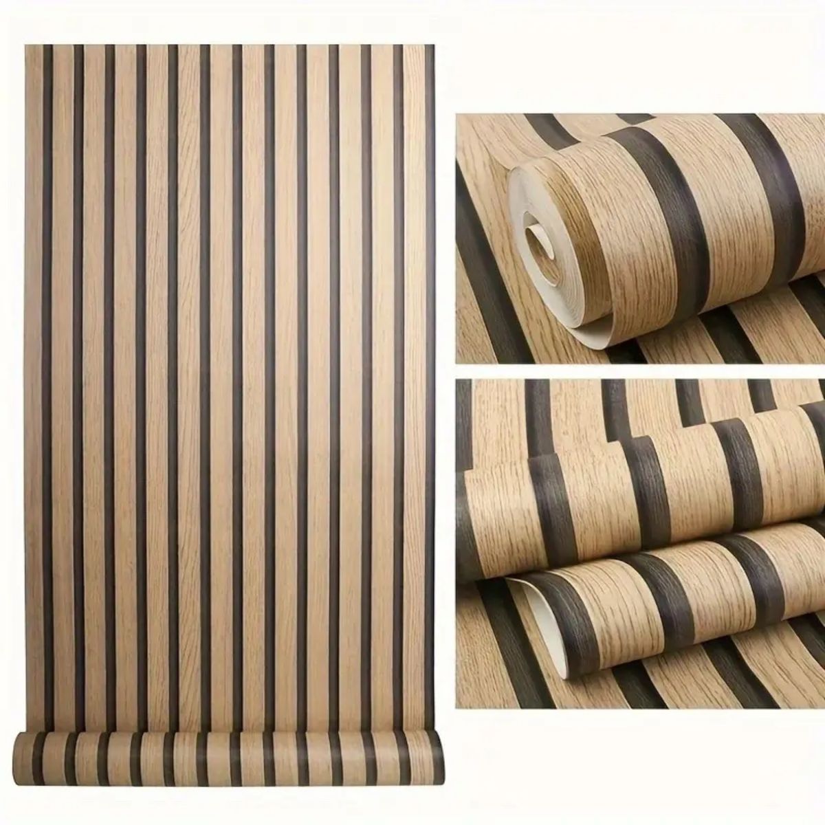 

Винтажные обои с имитацией рисунка деревянных полос, 1 рулон водонепроницаемых самоклеящихся обоев, для гостиной, кухни, спальни 10mx45cm