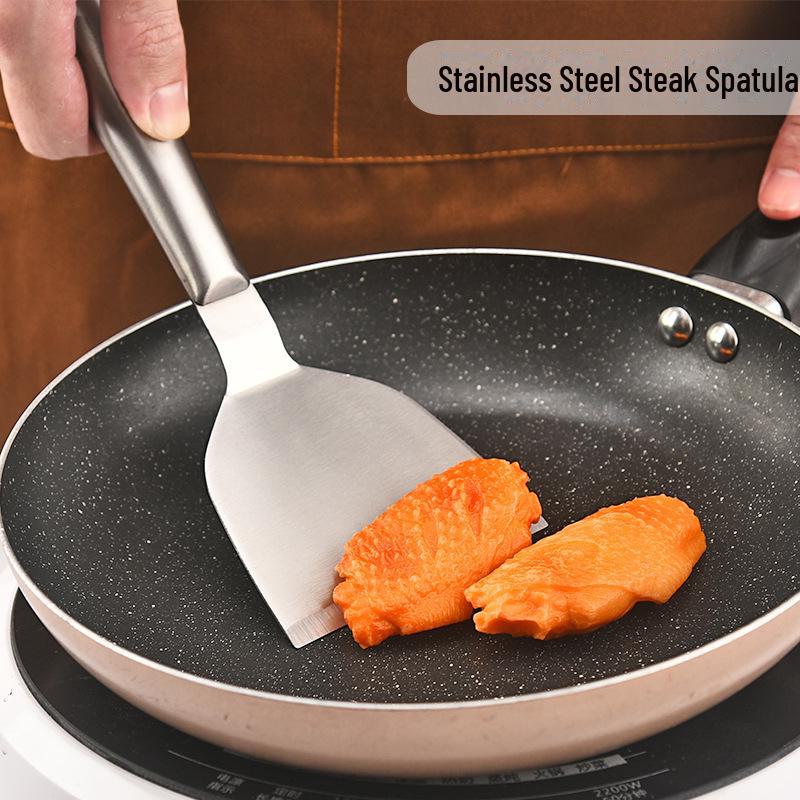 All-Steel Pancake & Steak Frying Shovel - Kitchen Gadget for Cooking & Pressing