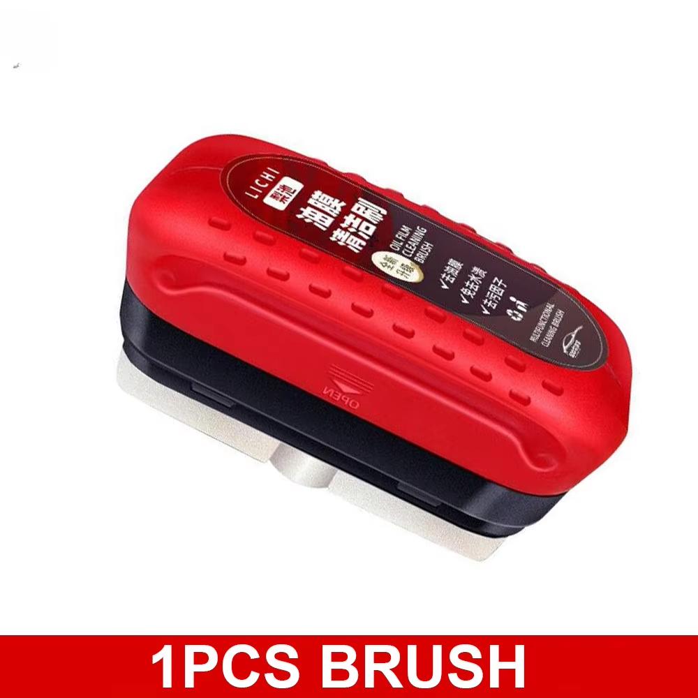 

120 мл Автомобильная щетка для очистки масляной пленки автомобиля Очиститель масляной пленки для автомобильных стекол Гидрофобное средство для удаления масляной пленки с лобового стекла автомобиля красный