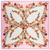 130*130cm Silk Bohemia Butterfly Peony Design Scarves Women Foulard Square Hijab Scarf Ladies Shawl Wrap Muffler Female Hijab