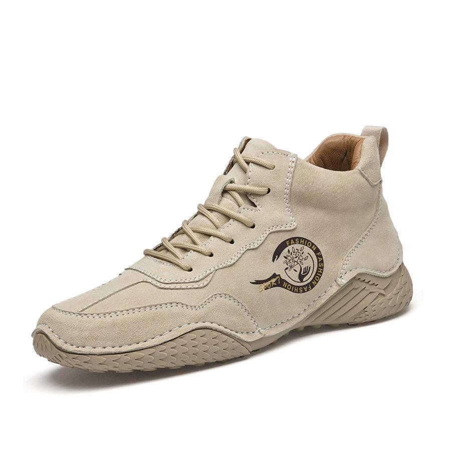 Leather Men's Shoes High-top Cotton Shoes Men's Casual Shoes Winter Velvet Thickened Shoes Martin Boots Men's