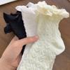 1/3Pairs New Black and White Lace Bow Socks Cute Japanese Lace Princess Fairy Inside Socks for Student JK Dress Accessories