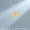 High Grade Dragonfly Zircon Pendant Necklace Stainless Steel Trendy Insect Choker Jewelry Party Gifts For Women Girls