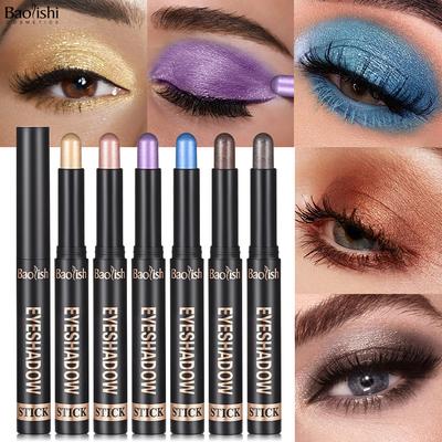 Eye Shadow Stick Makeup Multi-color Three-dimensional Eye Shadow Twelve-color High-gloss Fine Glitter Eye Shadow Pen