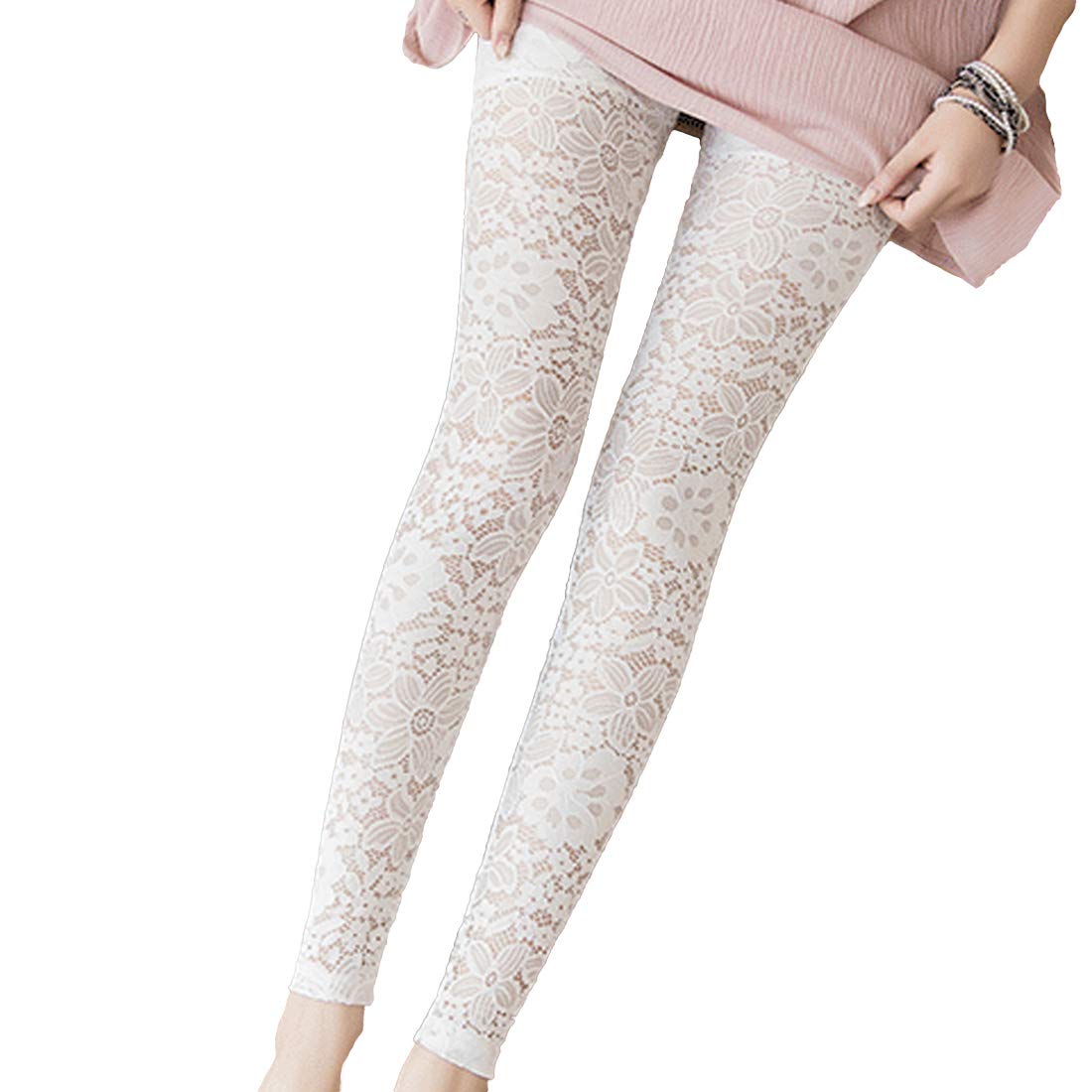 

AICA Кружевные Прозрачные Цветочные Белые Женские Леггинсы, Эластичные, Просвечивающие, Кружевные, Прохладные, Тонкие, Длина 9/10, Средней длины (С-М), белый