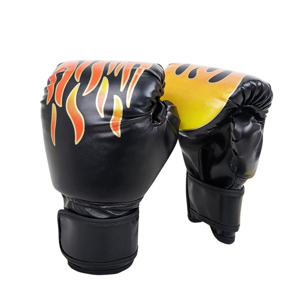 Children's Boxing Gloves,  Children's Unisex PU Flame Printed Gloves,  Fitness Hand Gloves