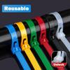 100pcs Reusable Bundle Belt Nylon Strapping Tape Household Goods Cable Ties  Office