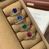 Light Luxury, Simple Fashion, Cultivate Gemstones, High-end Sense, Niche Opening, Adjustable Finger Ring