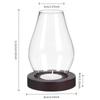 1Pc Vintage Glass Candle Holder, Elegant Windproof Design, Round Tealight Candle Tray, Perfect For Christmas And Thanksgiving Table Decorations