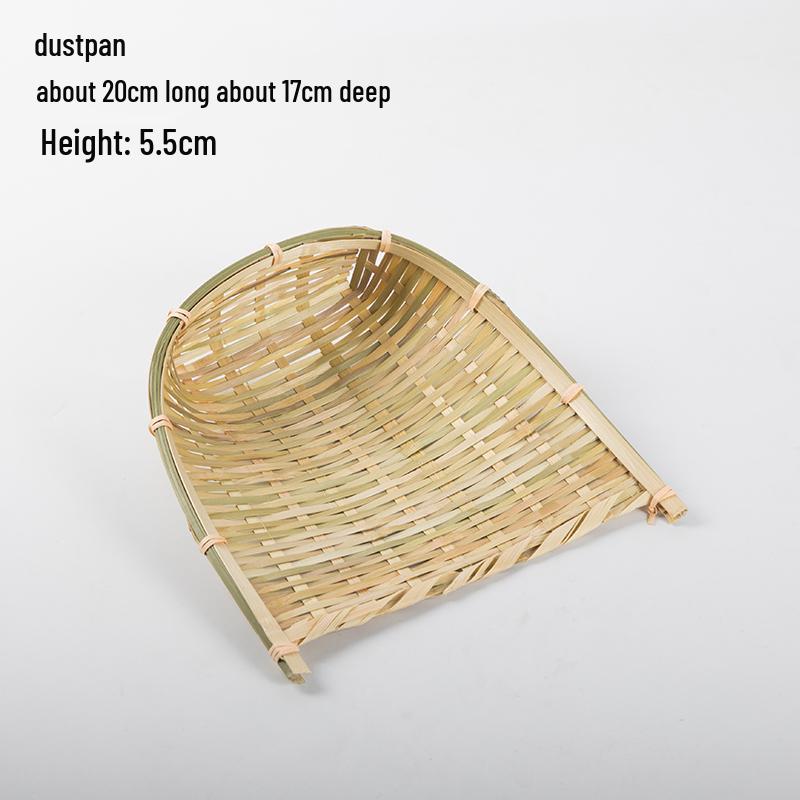 Handmade Bamboo Weaving Sieve Basket Storage and Snack Plate Set