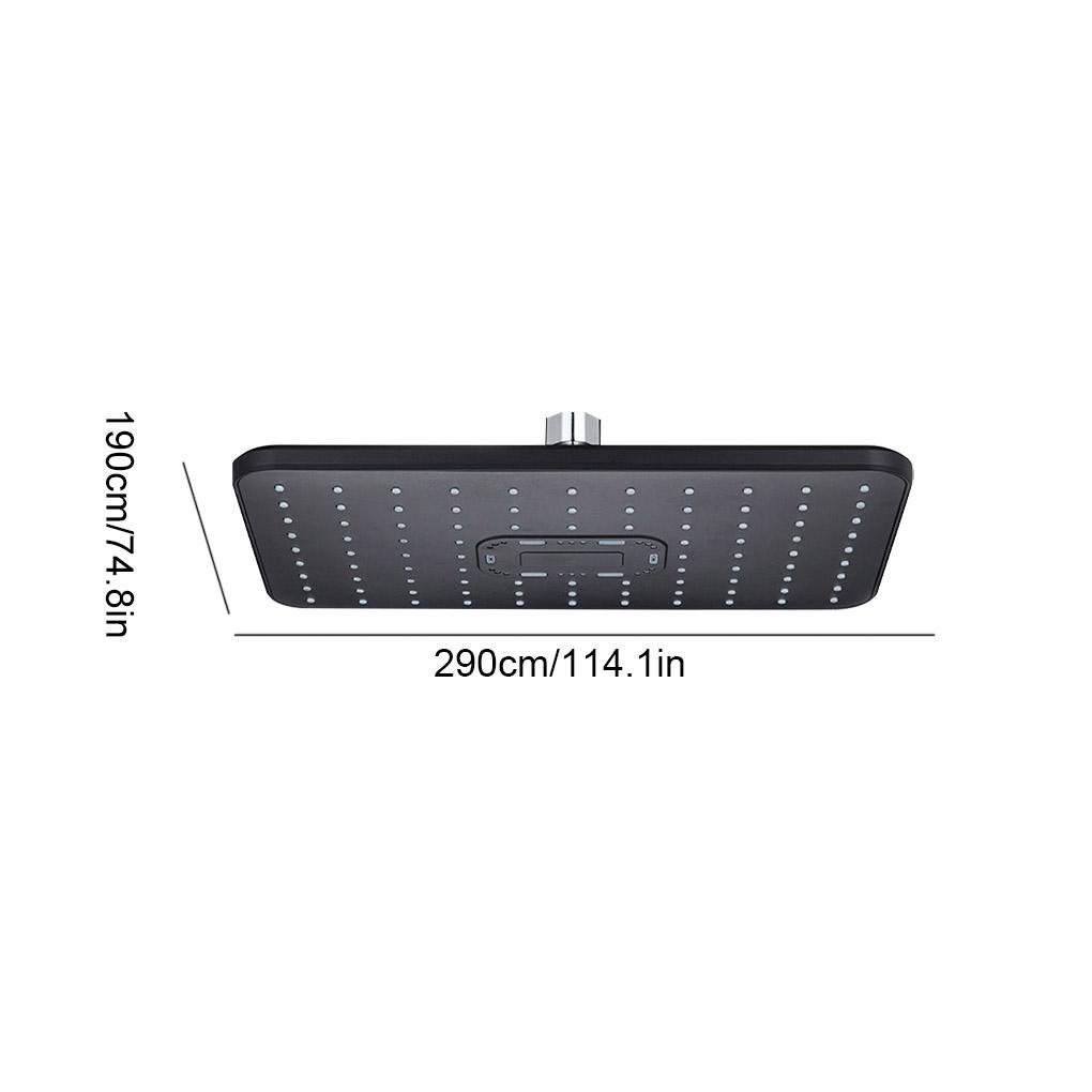 Adjustable High Pressure Rainfall with Handheld Bathroom Bathing Water Sprinkler, Type 1, Black