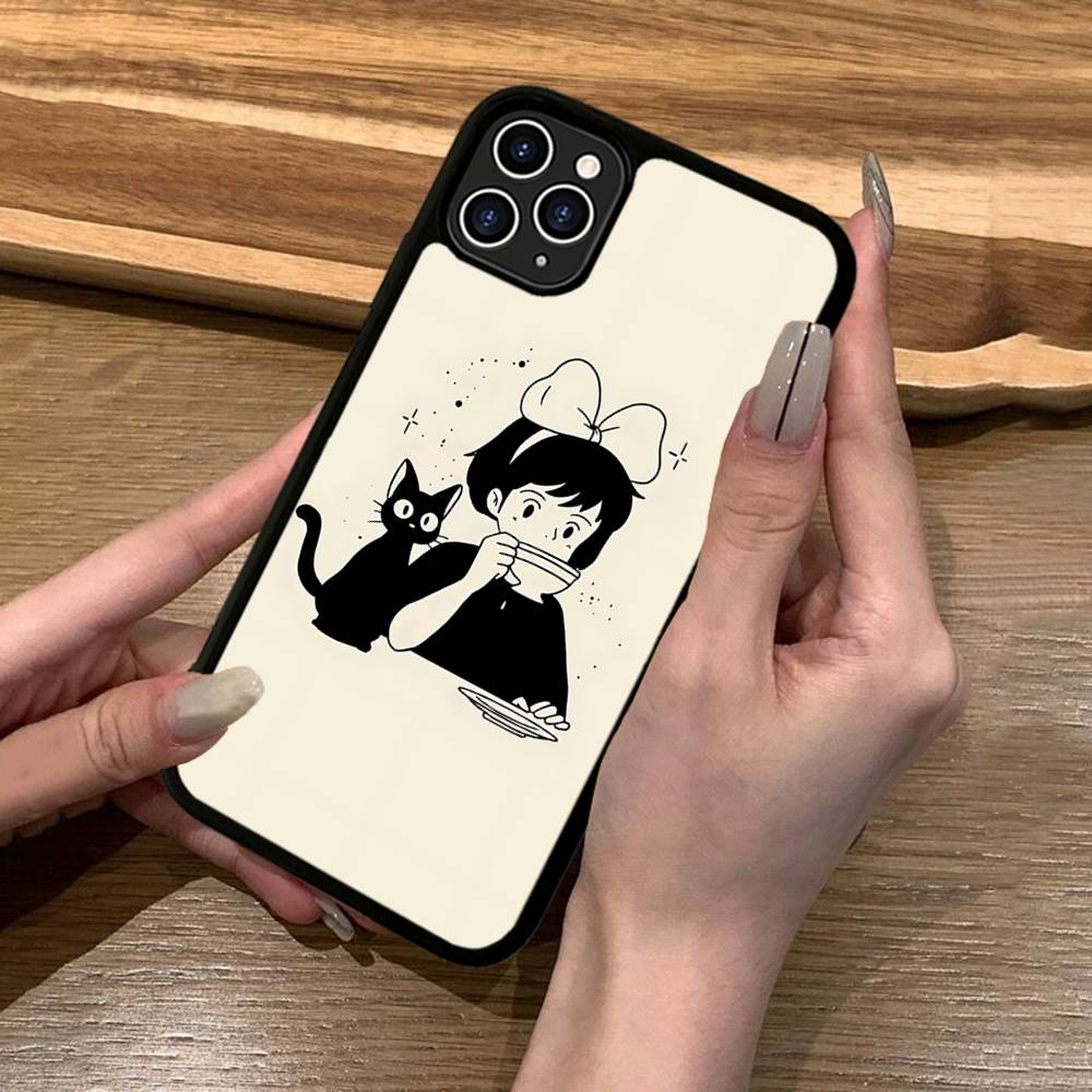 Anime Ki-Kiki Lieferservice Handyhülle Silikon PC+TPU Für iPhone 11 12 13 14 15 16 17 Pro Max Hülle Mobile Cases