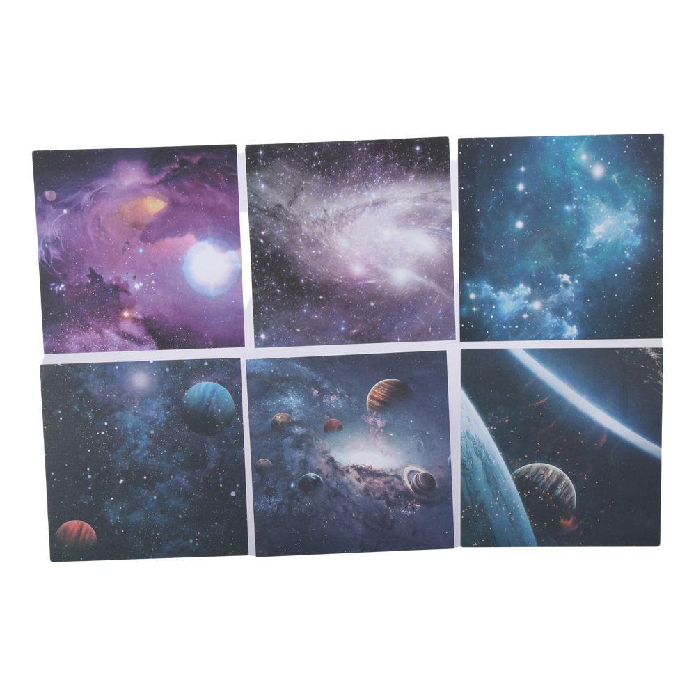 6x6 Inches Galaxy Origami Bright Colors Double-sided Printing Outer Space Origami Sky Galaxy Origami Traditional Pattern