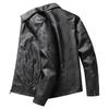 Large size casual men's leather jacket spring and autumn new popular loose and versatile trend top leather jacket jacket