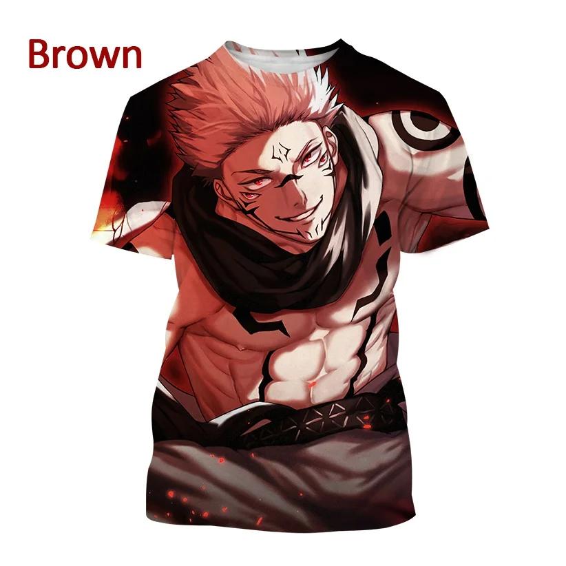Summer Anime Jujutsu Kaisen 3D Printed T Shirt for Men and Women Casual Hip Hop Harajuku Short Sleeve T Shirt Tops