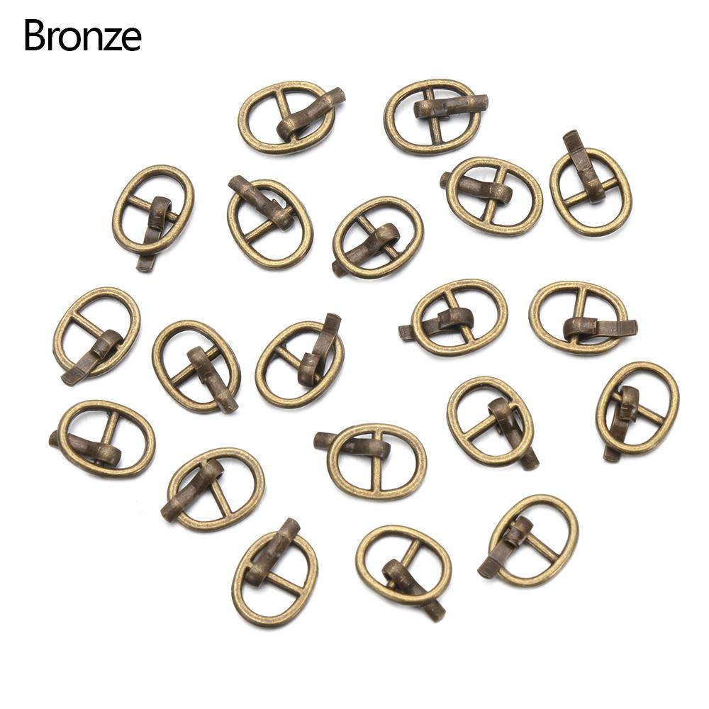 20pcs Tiny 7mm Tri-glide Belt Buckle Doll Bag Mini Ultra-small Buckles Button for DIY Handmade Doll Clothes Shoes Accessories