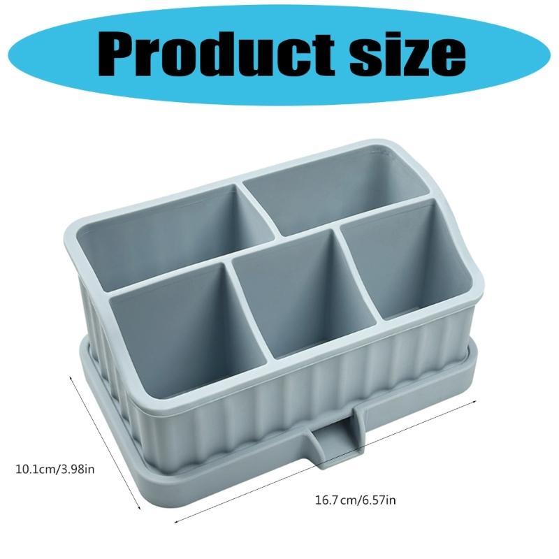 Sturdy Silicone Toothbrush Organizers for Family Use Featuring Multilayer Compartments and Travel Convenience Use