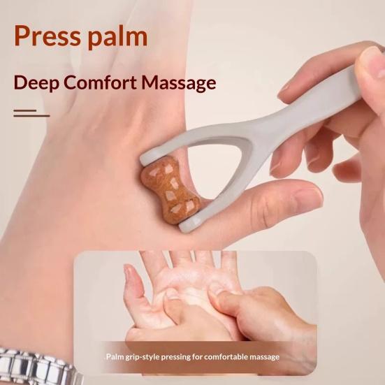 Herramienta de Masaje de Manos para Dedos Palma Masajeador de Acupresión Portátil Rodillo de Masaje de Piedra de Doble Cara Herramienta para Hogar Oficina