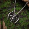 Retro Mythical Sword Archangel Michael Wings Pendant Necklace Men's Fashion Cool Amulet Jewelry Accessories