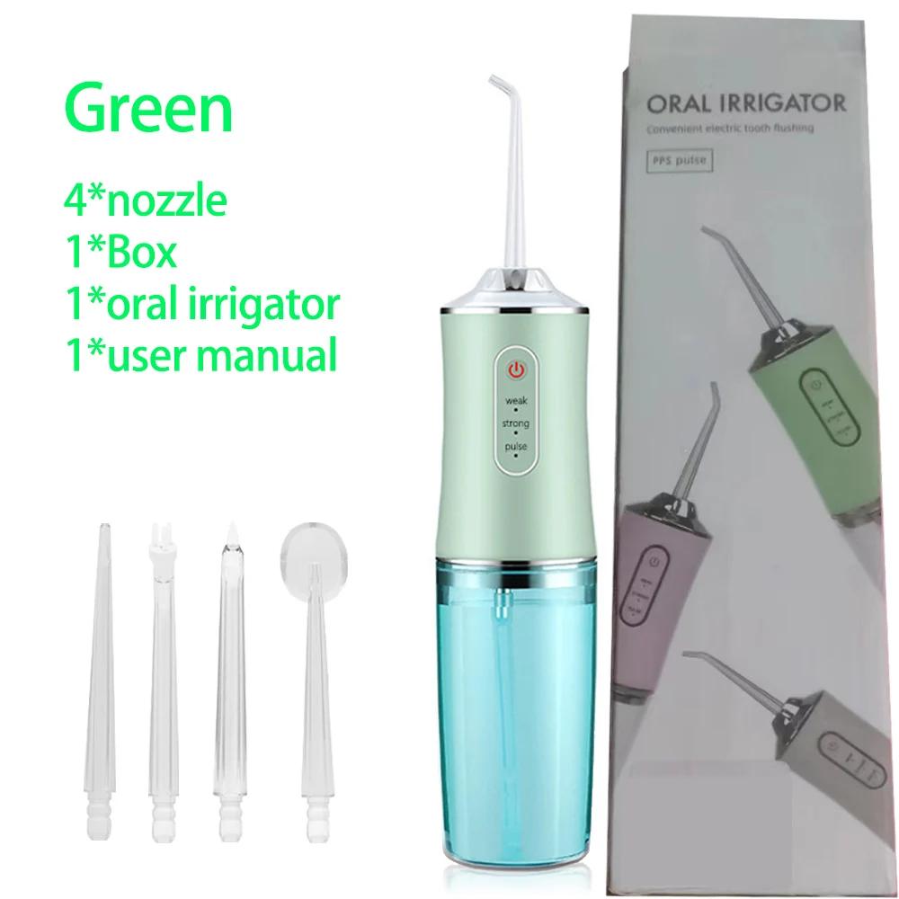 Water Flosser Munddusche USB Wiederaufladbar 220ml 3 Modi Tragbar Zahnwasserbehälter für Zähne Wasserdicht Zahnreiniger Flosser