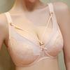 Underwear Women's Plus Size Gathered Bra with Soft Steel Ring and Anti Sagging Accessory Breast Thin and Sexy Push Up Bra