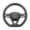 Universal Nappa Leather Steering Wheel Cover - Ultra-Thin, Anti-Slip, Breathable, Sweat-Absorbent for All Seasons