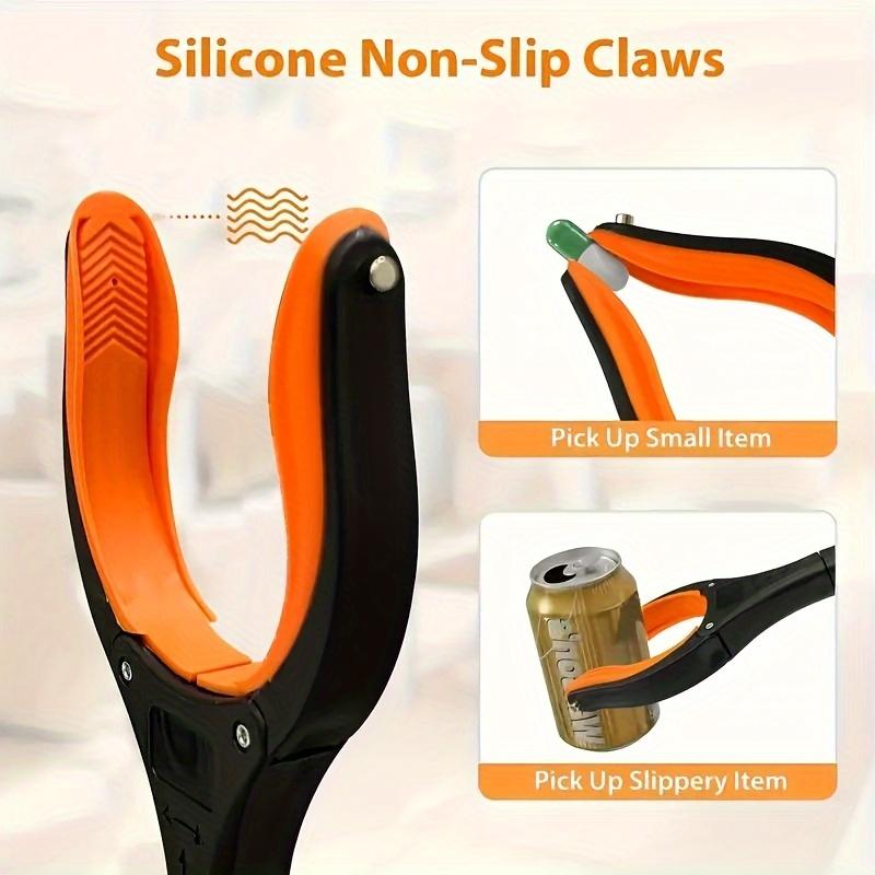 Foldable Garbage Grabber with Rotating Head, Lightweight Aluminum Alloy Reacher Pickup, Long Expandable Garbage Pickup Tool Suitable for the Elderly