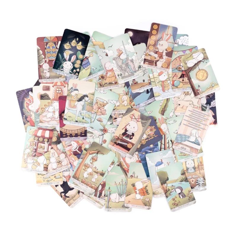 Creative Starry Rabbit Tarot Cards No E Book Mind Decks Deck for Family Tarot Cards Deck