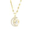 Light Luxury Moon Love Smart Necklace Women'S High-End Design Fresh And Versatile Micro-Inlaid Collarbone Chain With Jewelry