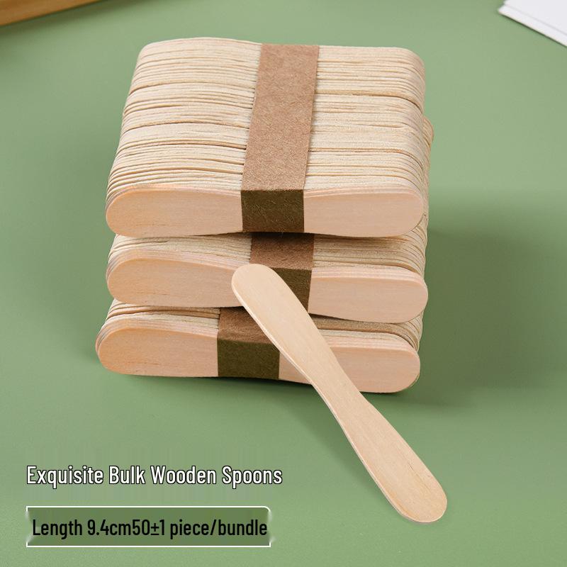 Disposable Wooden Ice Cream Tasting Spoons