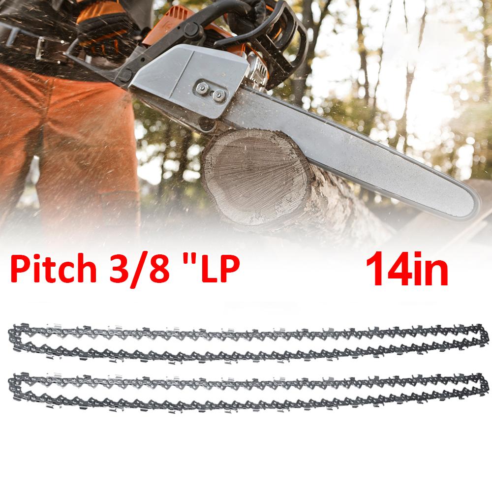 3Pcs 14/20 Inch Steel Chainsaw Chains 3/8LP 0.05 Electric Saw 50/76 Drive Link Chain Replacement Garden Cutting Lumber Hand Tool