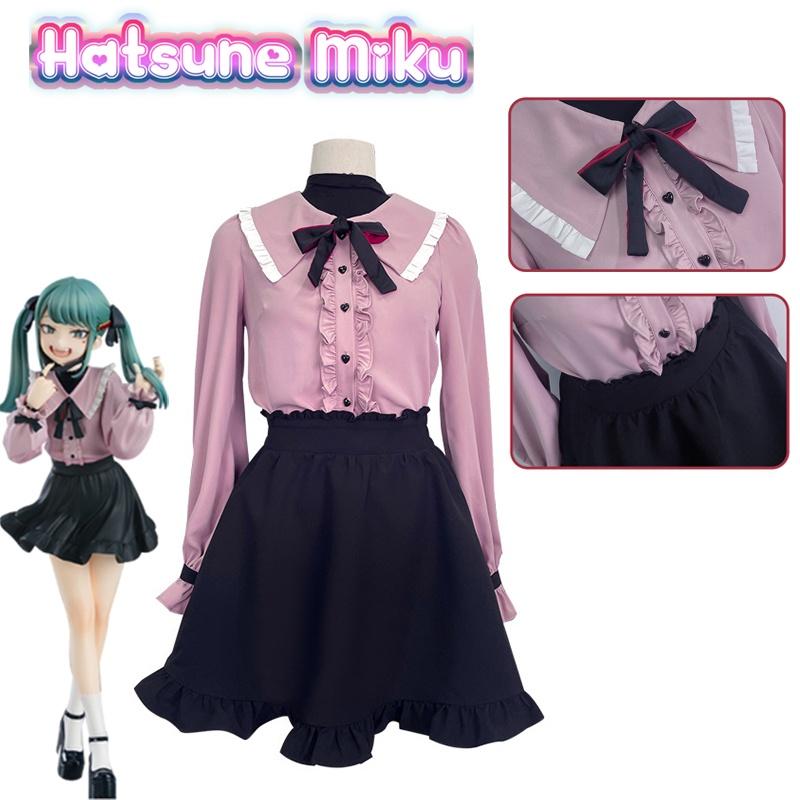 Vampire Miku Hatsune Cosplay Costume Dress Uniform Outfit Carnival Girl Roleplay