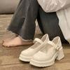Fashion Women Mary Jane Shoes Ladies Concise Outdoor Pumps Spring Autumn Cute Single Shoe Women Dress Leather Lolita Shoes Women Loafers