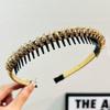 Nonslip Toothed Elastic Rhinestone Hair Hoops Glitter Trendy Hair Accessories for Women Graduation Ceremony Use
