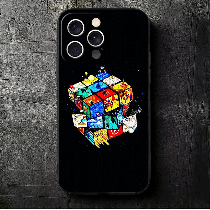 

Чехол для телефона Rubik Cube Formula Spoofs Math для iPhone 16 16E 17 Air 15 Pro Max 14 Plus 13 Mini 11 12 7 Черный Задняя крышка iPhone 14