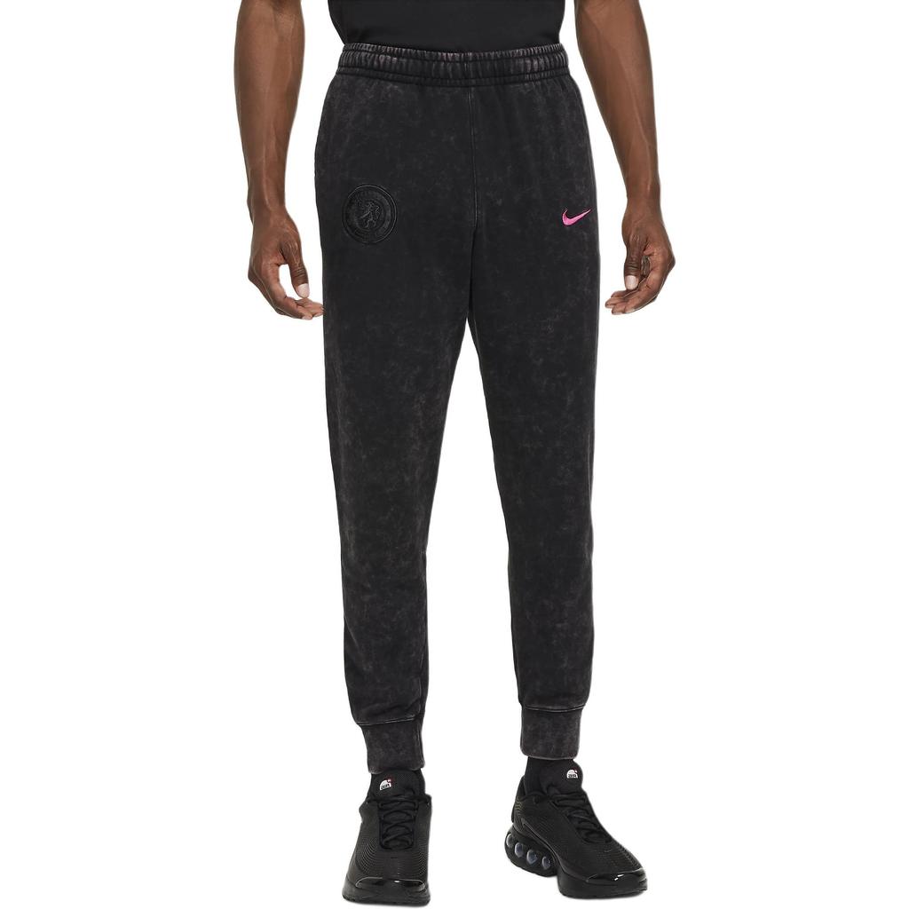 Nike Logo Drawstring Mid-Rise Tapered Knit Joggers Men Joggers Black FZ4174-010