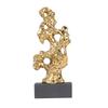 Harzornamente Gold Hohlgeschnitzte Steinstatue Taihuite Korallenskulptur Dekorative Figuren Heimdekoration Zubehör