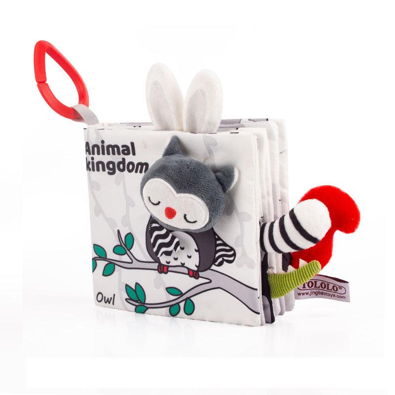 

Детская мягкая защитная тканевая книга для новорожденных 3D черно-белые тканевые книги Монтессори развивающая игрушка для детей