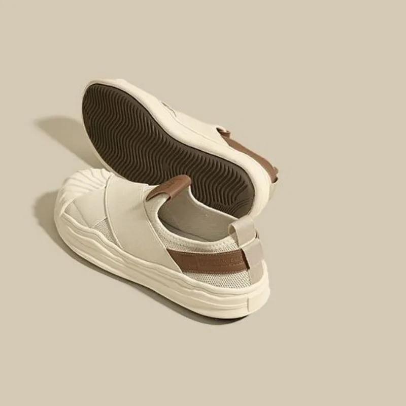 Off White Black Woman Footwear Shoes For Women Mesh Breathable Slip On 2025 New Daily Routine Offers Stylish Casual With A