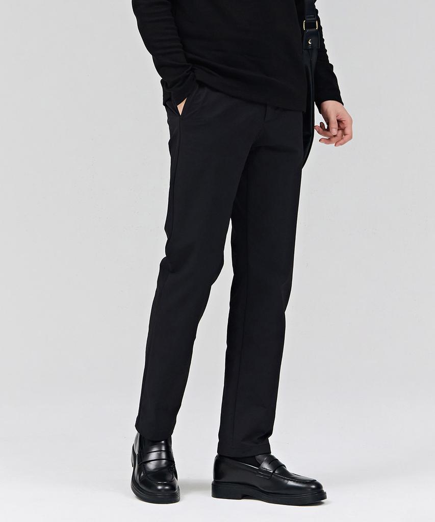 CHASECULT Men'S Straight Stretch Brushed Pants - Black
