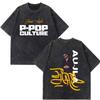 Rapper Karan Aujla P-POP Culture World Tour 2026 Maglietta Grafica Vintage Lavata Uomo Donna Larga Casual Cotone Hip-hop Magliette