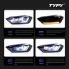 LED Daytime Running Lights with Flowing Turn Signals for 16-18 VW Golf Sportsvan Headlight Mod.