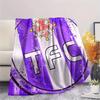 Toulouse Football Club Flanelldecke mit Aufdruck, Hohe Qualität, Bequem für alle Jahreszeiten, Heimdekoration, Wärme und Komfort