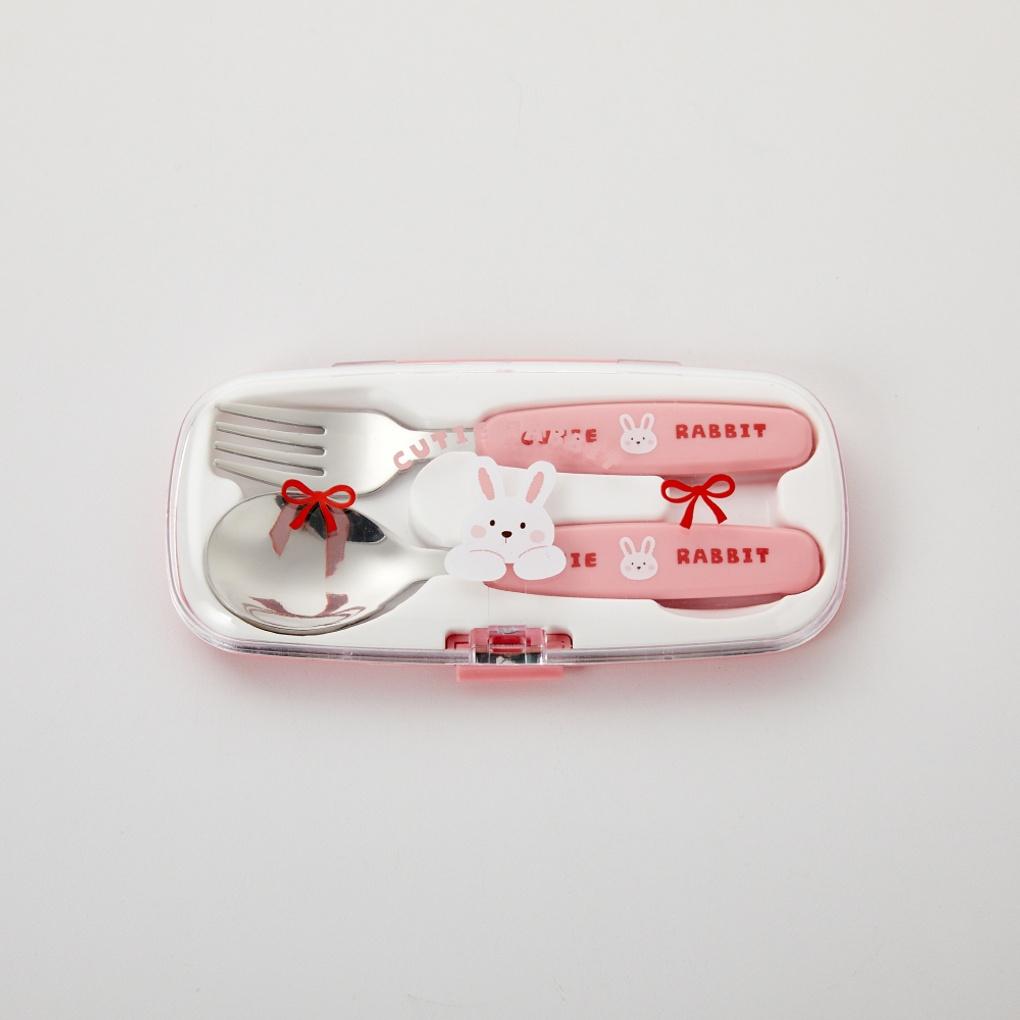 Spoon and Fork Set (Including Spoon Holder)_Ribbon Rabbit_KI0325001