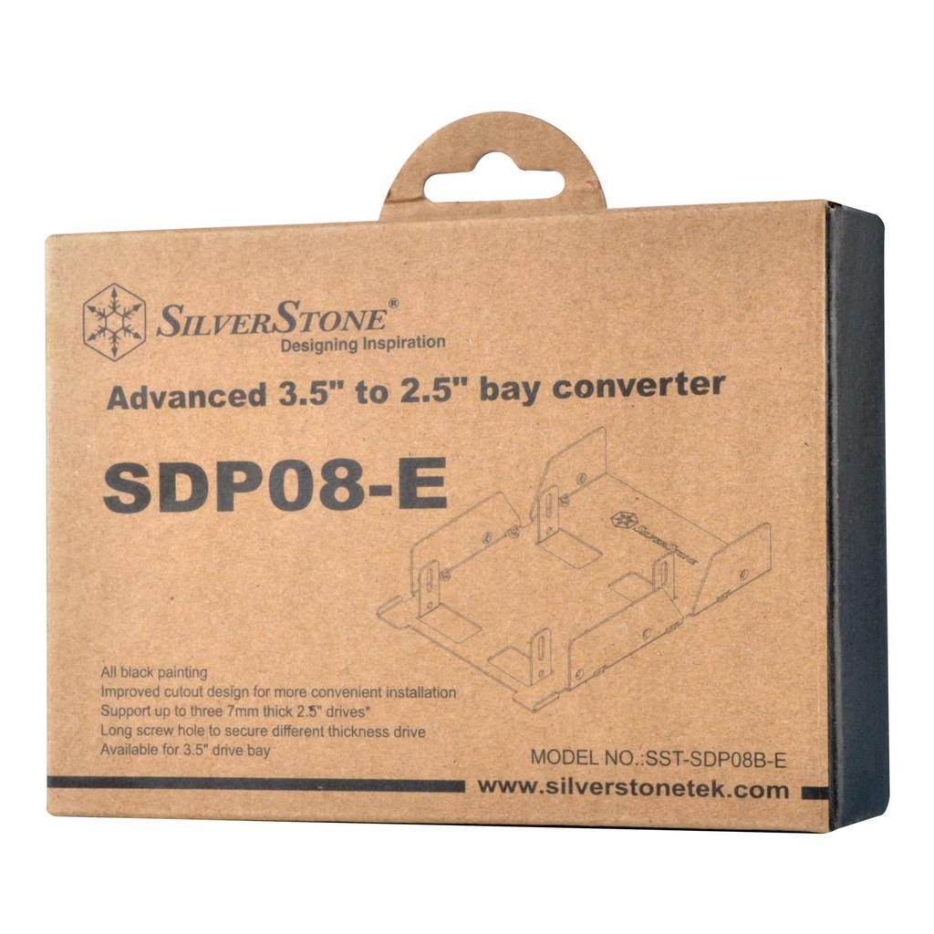 SilverStone Bay SSD Adapter 3.5" SST-SDP08B-E