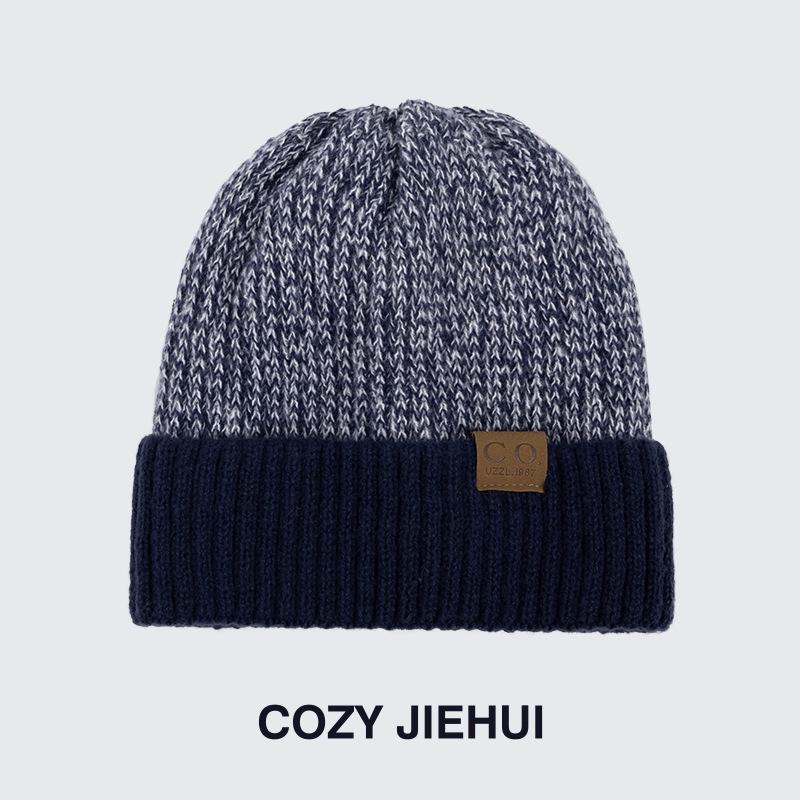 Winter Herren Doppelwollmütze Erwachsene Neu Fleece Verdickt Warme Strickmütze CO