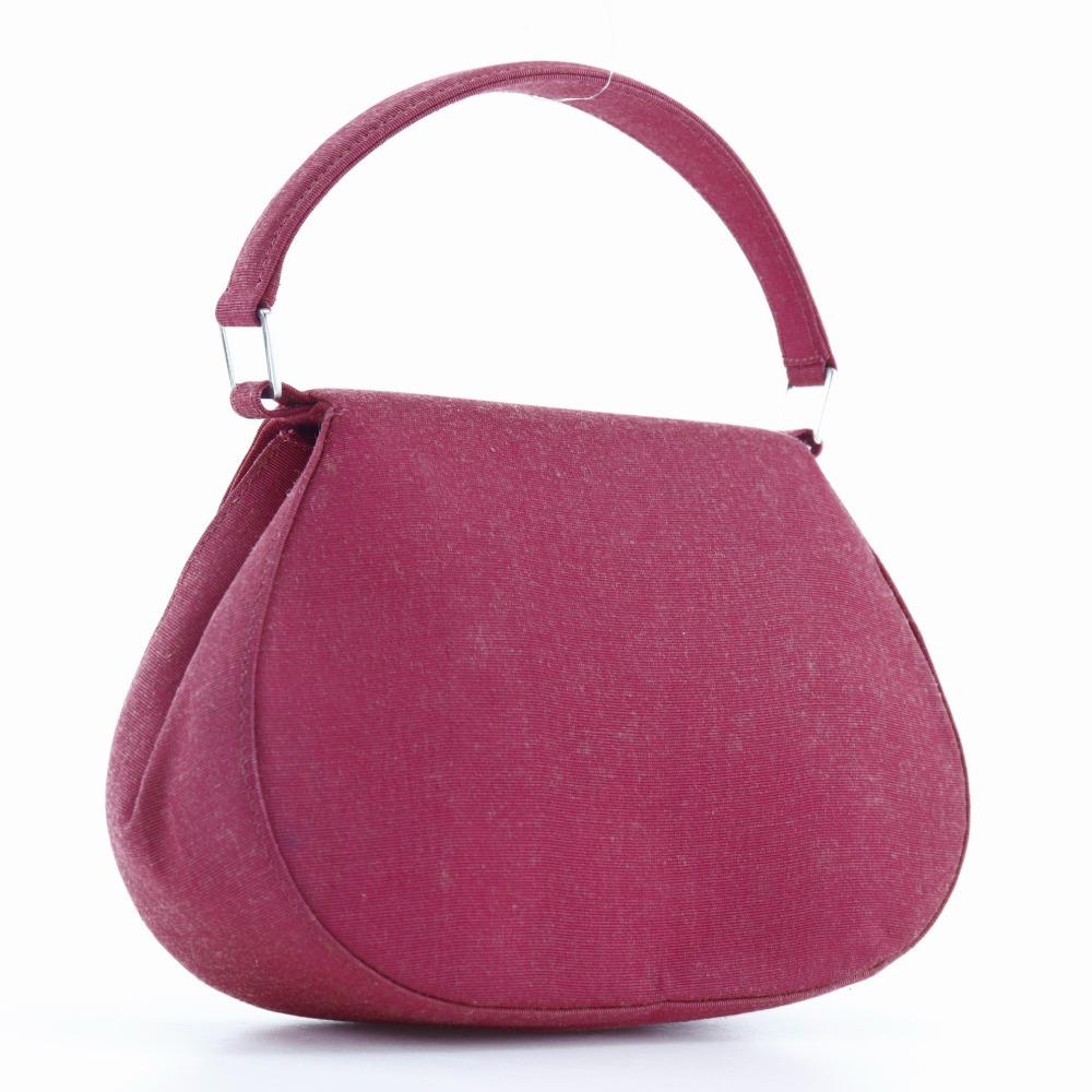 Chanel Mini Coco Handle Handbag Party Bag Pink cotton/Moire Silk Women Used