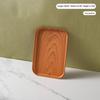 Wood Grain Plastic Food Serving Tray Stackable Dessert Fruit Tray Tea Tray Large Capacity Storage Tray Kitchen Stoage Organizer