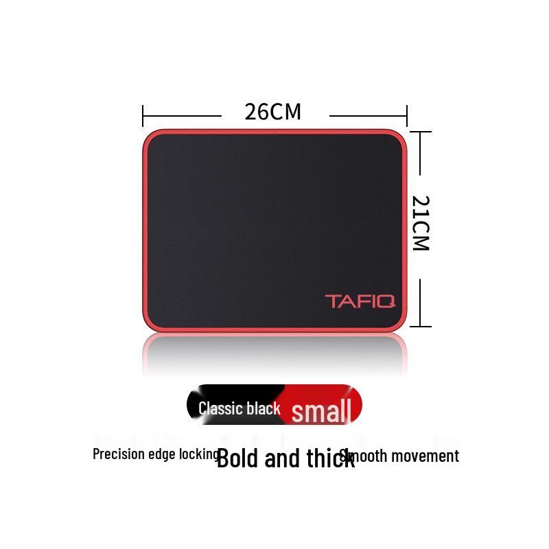 Red-Stitched XL Gaming Mouse Pad for Office and Esports
