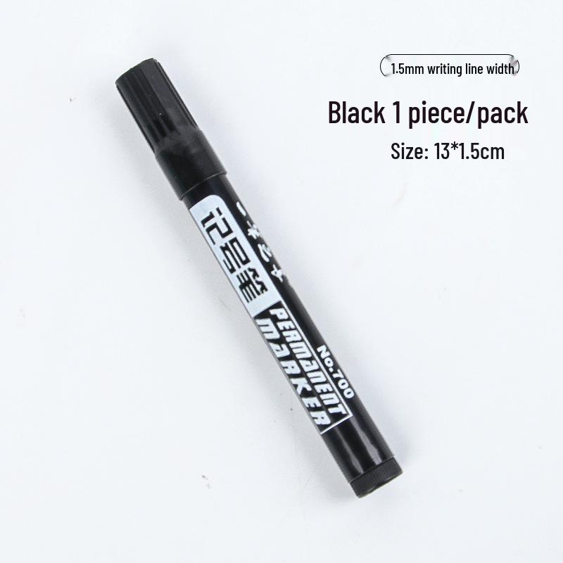 Refillable 700 Extra Bold Oil-Based Marker, Quick-Drying, Large Capacity, Big Tip, Blue/Black Pen